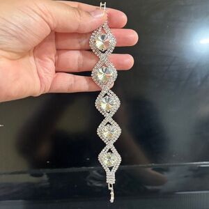 Elegant Silver Diamond Bracelet